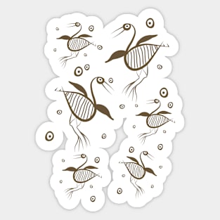 Cypriot Birds Illustration Sticker